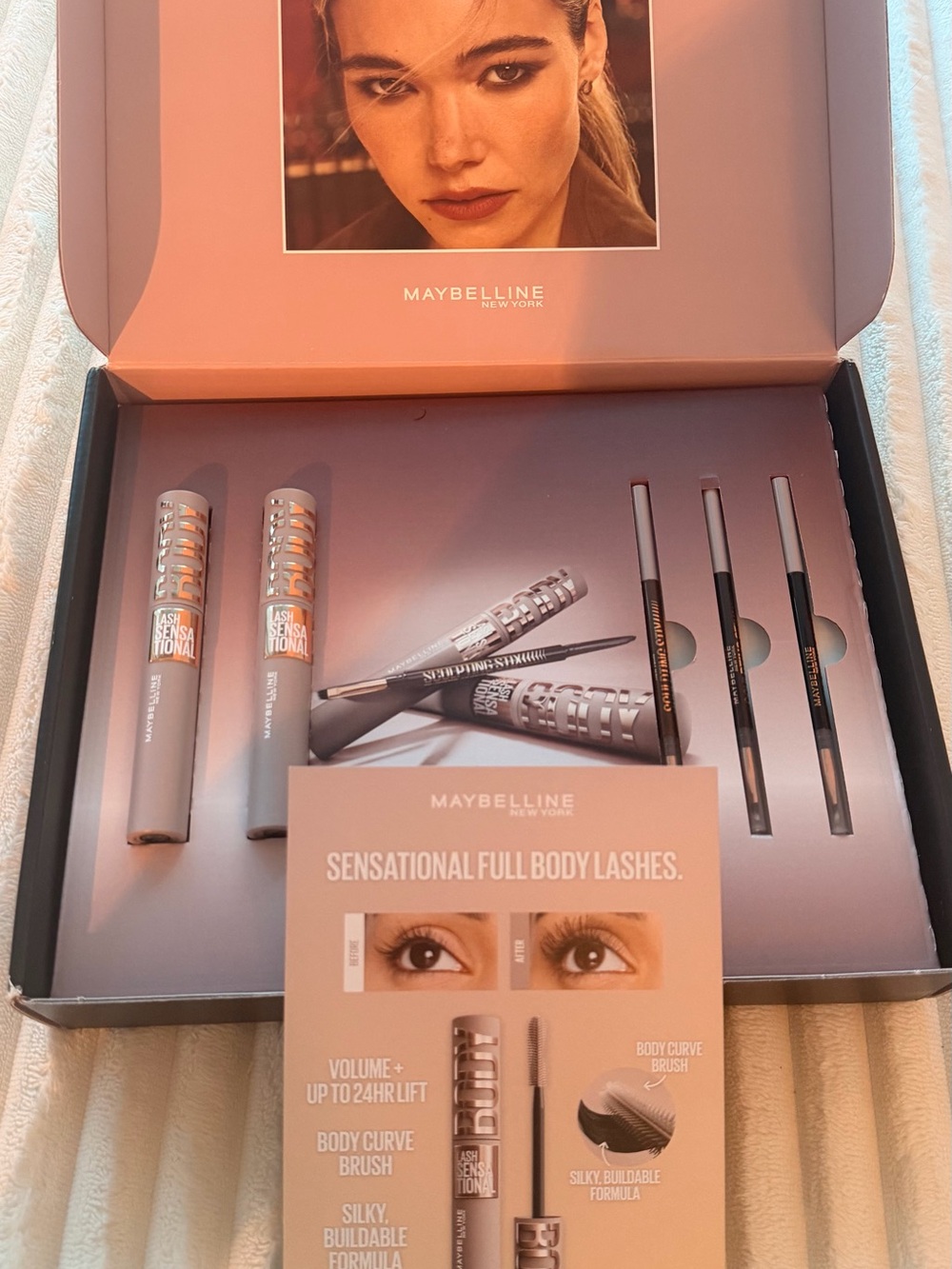 Maybelline Lash Sensational Body Mascara & Sculpting Stix Eyeliner Set NIB